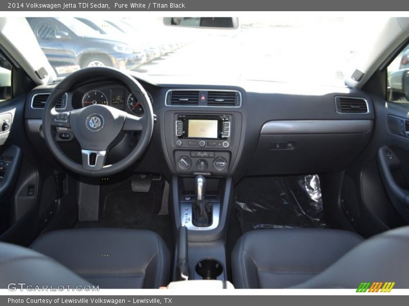 Pure White / Titan Black 2014 Volkswagen Jetta TDI Sedan
