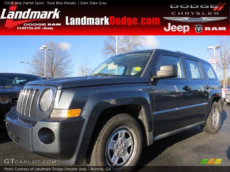 Steel Blue Metallic / Dark Slate Gray 2008 Jeep Patriot Sport