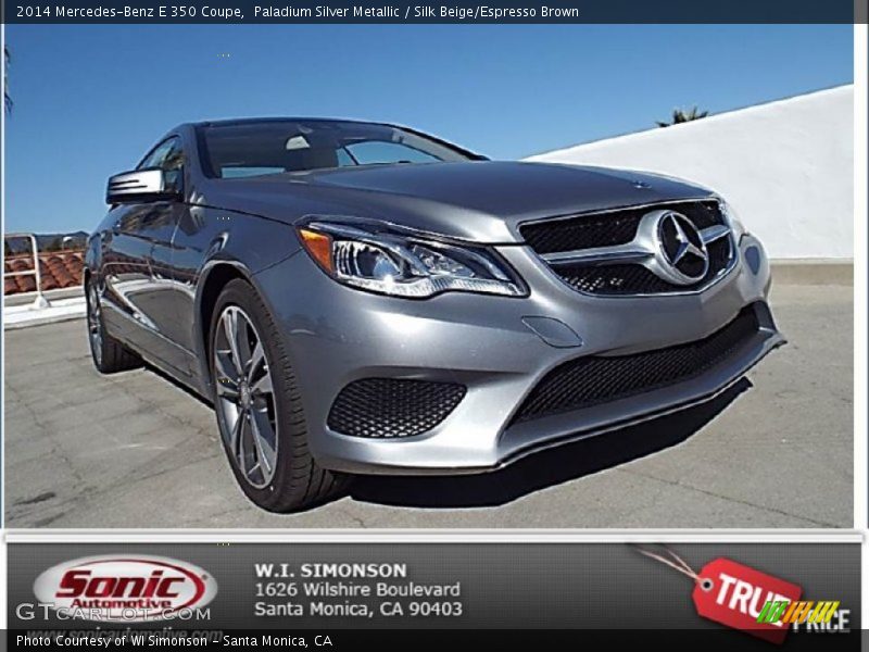 Paladium Silver Metallic / Silk Beige/Espresso Brown 2014 Mercedes-Benz E 350 Coupe