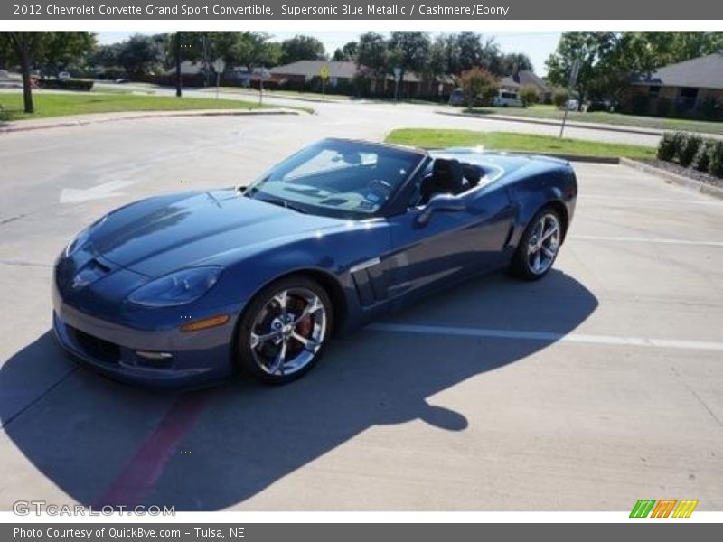 Supersonic Blue Metallic / Cashmere/Ebony 2012 Chevrolet Corvette Grand Sport Convertible