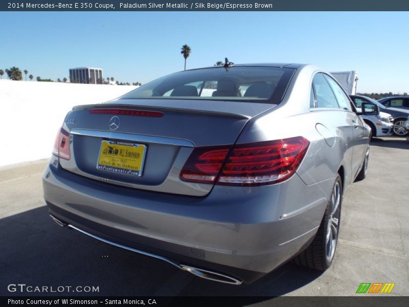 Paladium Silver Metallic / Silk Beige/Espresso Brown 2014 Mercedes-Benz E 350 Coupe
