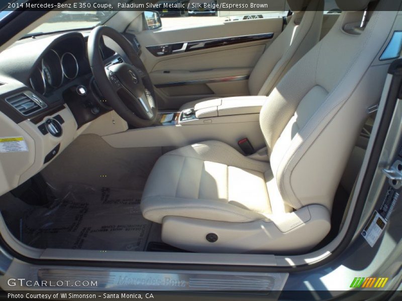 Paladium Silver Metallic / Silk Beige/Espresso Brown 2014 Mercedes-Benz E 350 Coupe