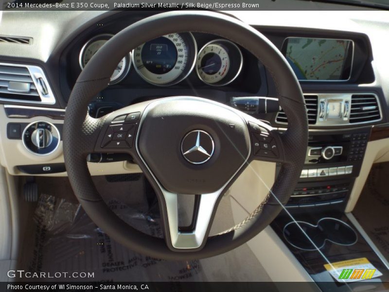 Paladium Silver Metallic / Silk Beige/Espresso Brown 2014 Mercedes-Benz E 350 Coupe