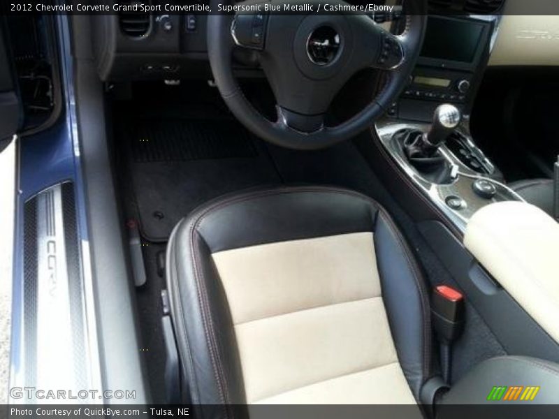 Supersonic Blue Metallic / Cashmere/Ebony 2012 Chevrolet Corvette Grand Sport Convertible