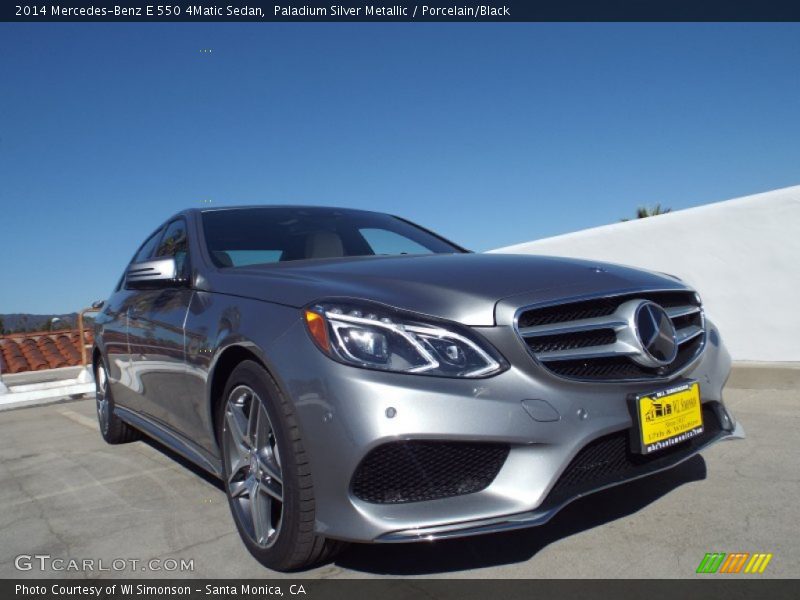 Paladium Silver Metallic / Porcelain/Black 2014 Mercedes-Benz E 550 4Matic Sedan