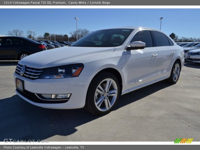 Candy White / Cornsilk Beige 2014 Volkswagen Passat TDI SEL Premium