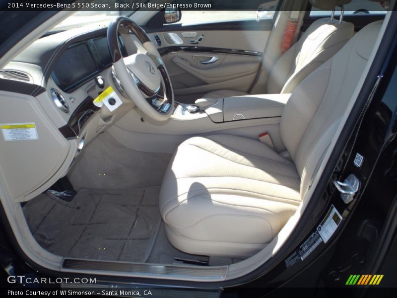 Black / Silk Beige/Espresso Brown 2014 Mercedes-Benz S 550 Sedan