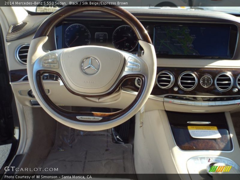 Black / Silk Beige/Espresso Brown 2014 Mercedes-Benz S 550 Sedan
