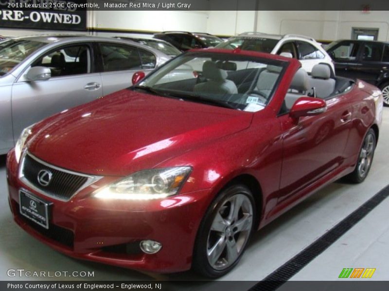 Matador Red Mica / Light Gray 2011 Lexus IS 250C Convertible