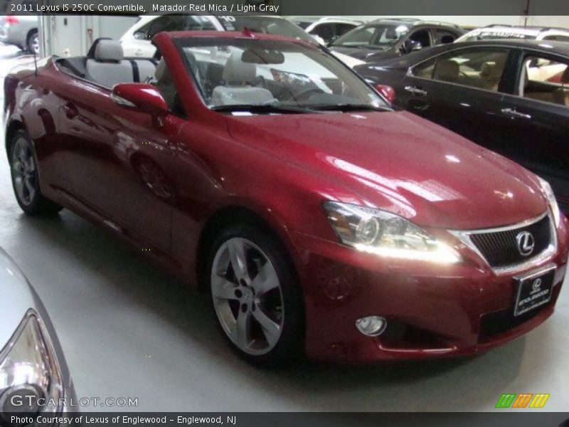 Matador Red Mica / Light Gray 2011 Lexus IS 250C Convertible