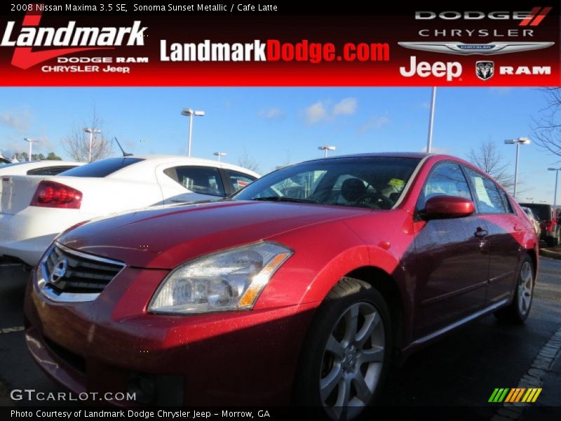 Sonoma Sunset Metallic / Cafe Latte 2008 Nissan Maxima 3.5 SE