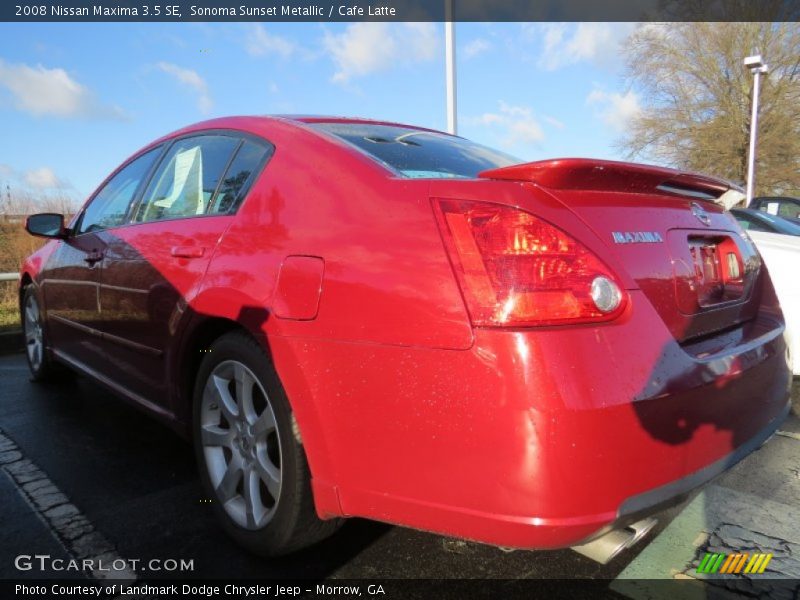 Sonoma Sunset Metallic / Cafe Latte 2008 Nissan Maxima 3.5 SE