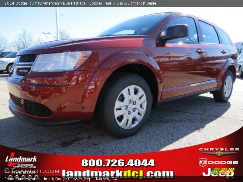 Copper Pearl / Black/Light Frost Beige 2014 Dodge Journey Amercian Value Package
