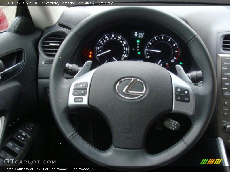 Matador Red Mica / Light Gray 2011 Lexus IS 250C Convertible