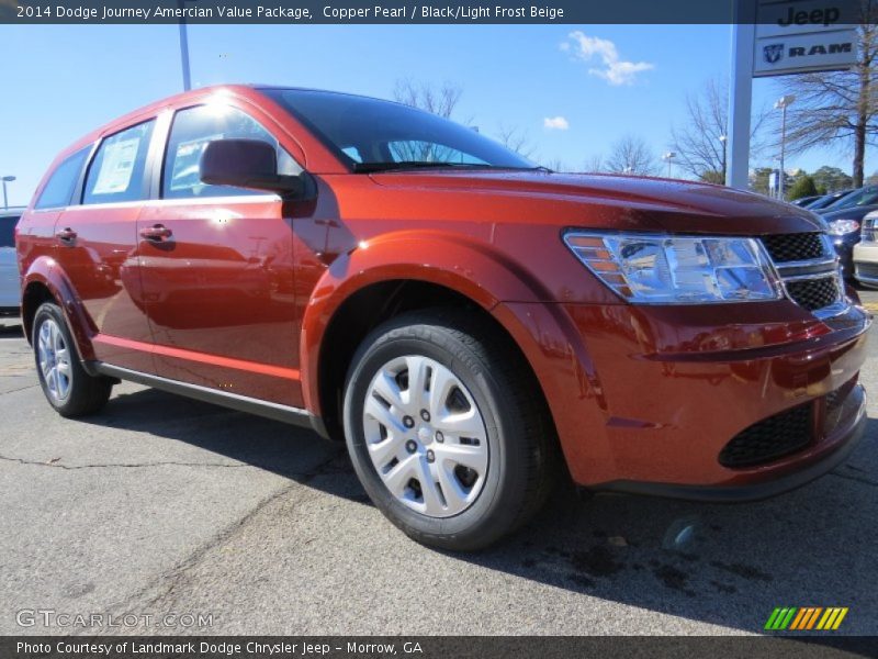 Copper Pearl / Black/Light Frost Beige 2014 Dodge Journey Amercian Value Package