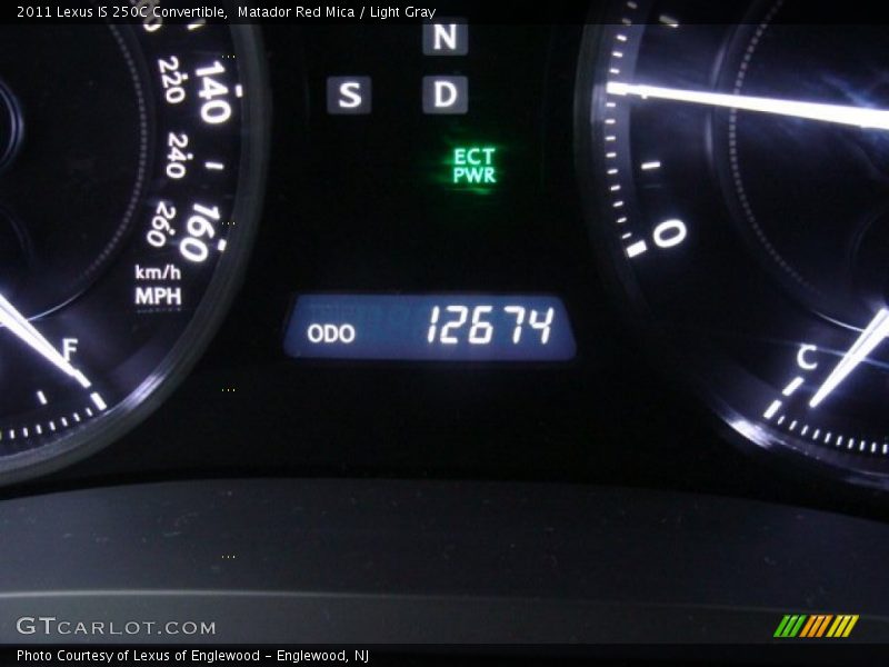 Matador Red Mica / Light Gray 2011 Lexus IS 250C Convertible
