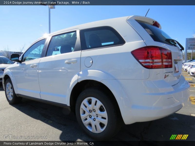 White / Black 2014 Dodge Journey Amercian Value Package