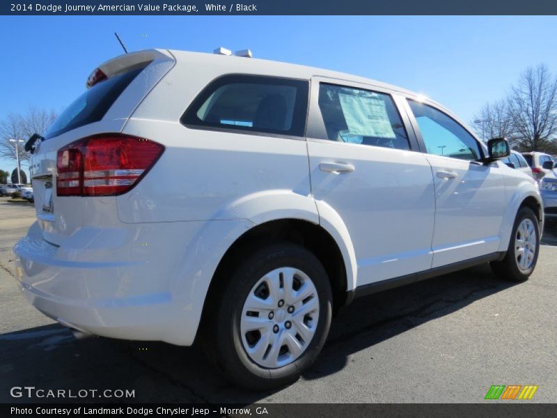 White / Black 2014 Dodge Journey Amercian Value Package