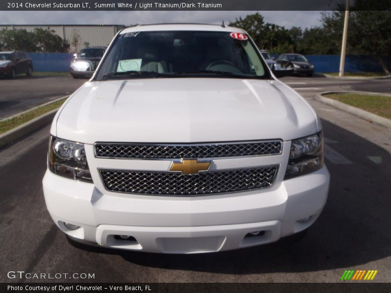 Summit White / Light Titanium/Dark Titanium 2014 Chevrolet Suburban LT