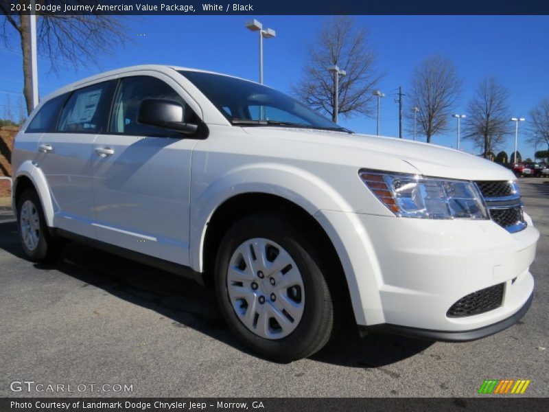 White / Black 2014 Dodge Journey Amercian Value Package