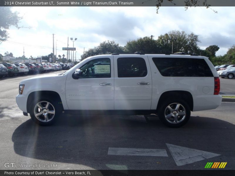 Summit White / Light Titanium/Dark Titanium 2014 Chevrolet Suburban LT