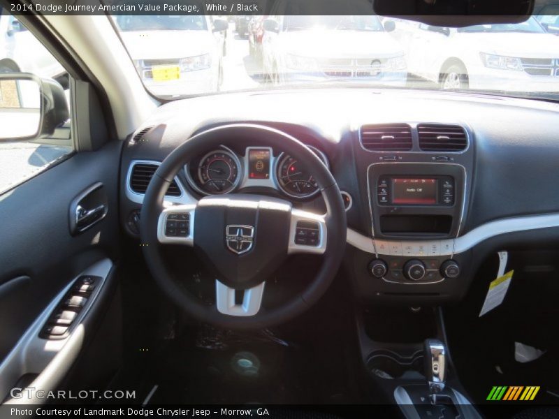 White / Black 2014 Dodge Journey Amercian Value Package