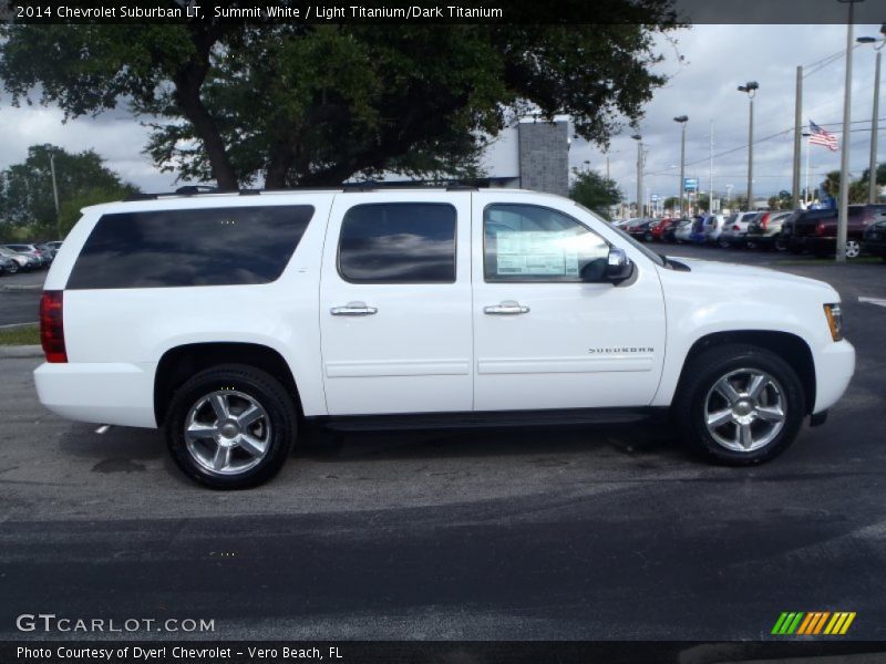 Summit White / Light Titanium/Dark Titanium 2014 Chevrolet Suburban LT