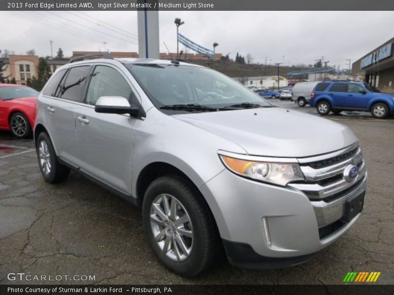 Ingot Silver Metallic / Medium Light Stone 2013 Ford Edge Limited AWD