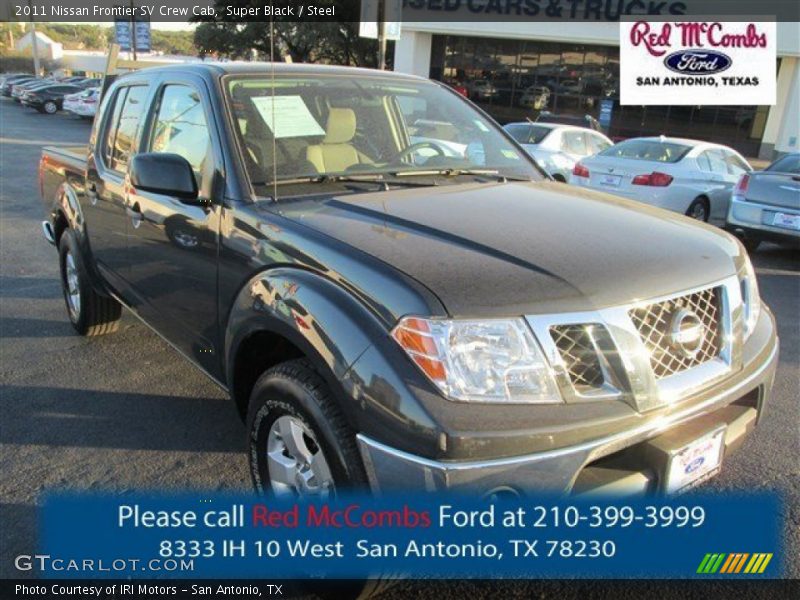 Super Black / Steel 2011 Nissan Frontier SV Crew Cab