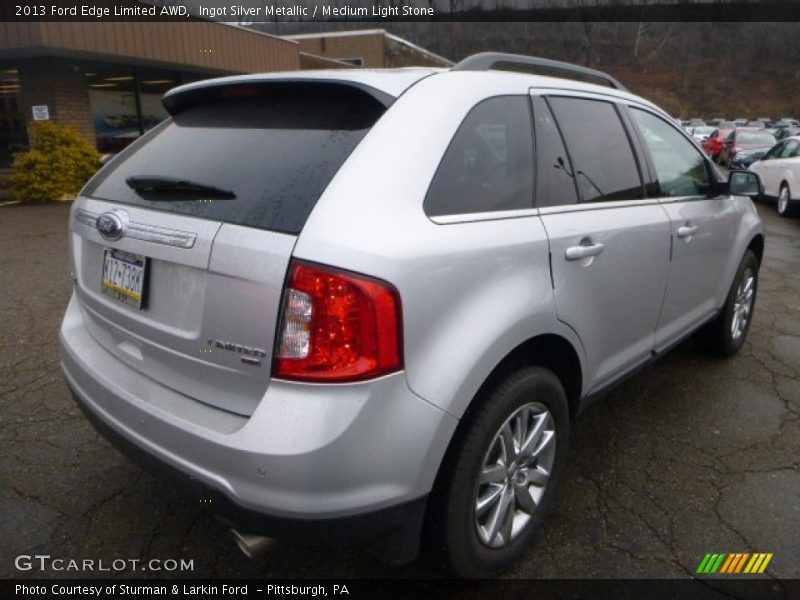 Ingot Silver Metallic / Medium Light Stone 2013 Ford Edge Limited AWD