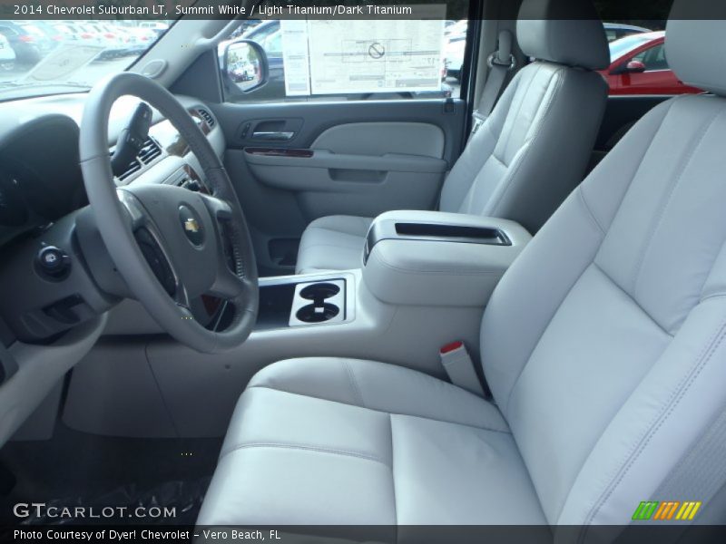 Summit White / Light Titanium/Dark Titanium 2014 Chevrolet Suburban LT
