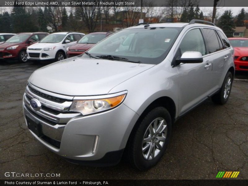 Ingot Silver Metallic / Medium Light Stone 2013 Ford Edge Limited AWD