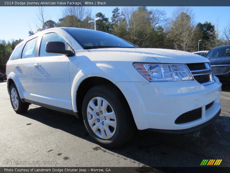 White / Black 2014 Dodge Journey Amercian Value Package