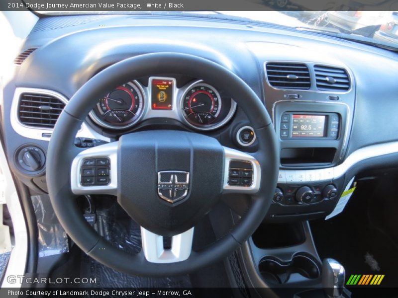 White / Black 2014 Dodge Journey Amercian Value Package