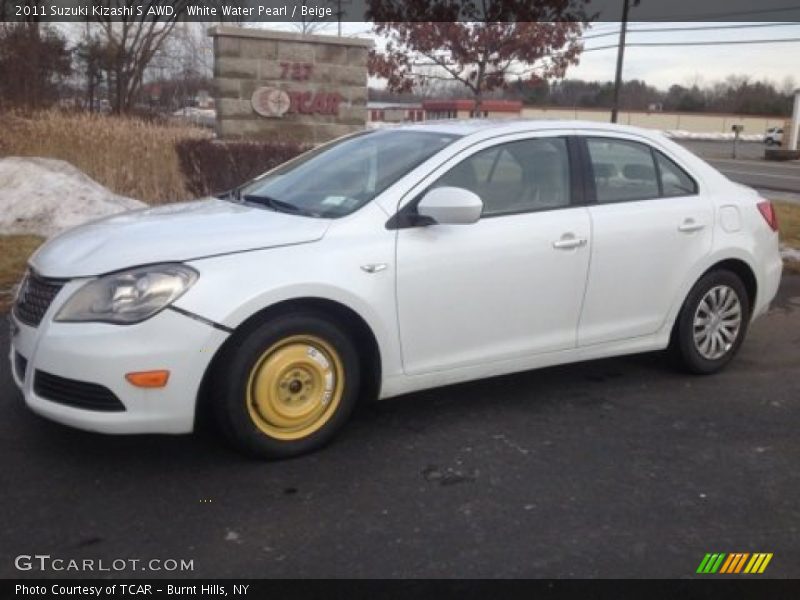 White Water Pearl / Beige 2011 Suzuki Kizashi S AWD