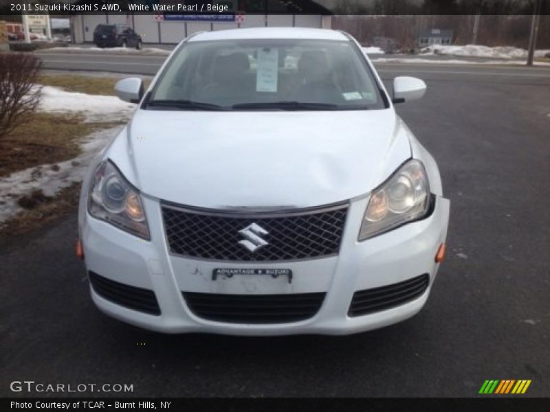 White Water Pearl / Beige 2011 Suzuki Kizashi S AWD