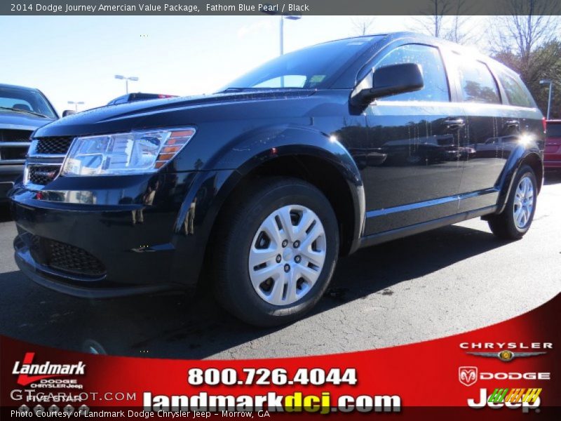 Fathom Blue Pearl / Black 2014 Dodge Journey Amercian Value Package