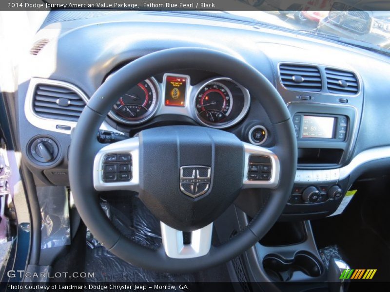 Fathom Blue Pearl / Black 2014 Dodge Journey Amercian Value Package
