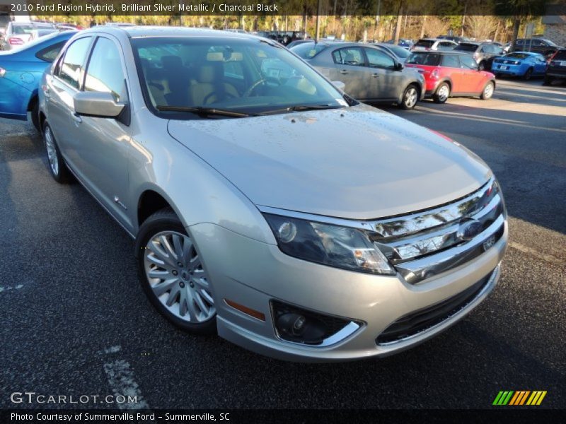 Brilliant Silver Metallic / Charcoal Black 2010 Ford Fusion Hybrid