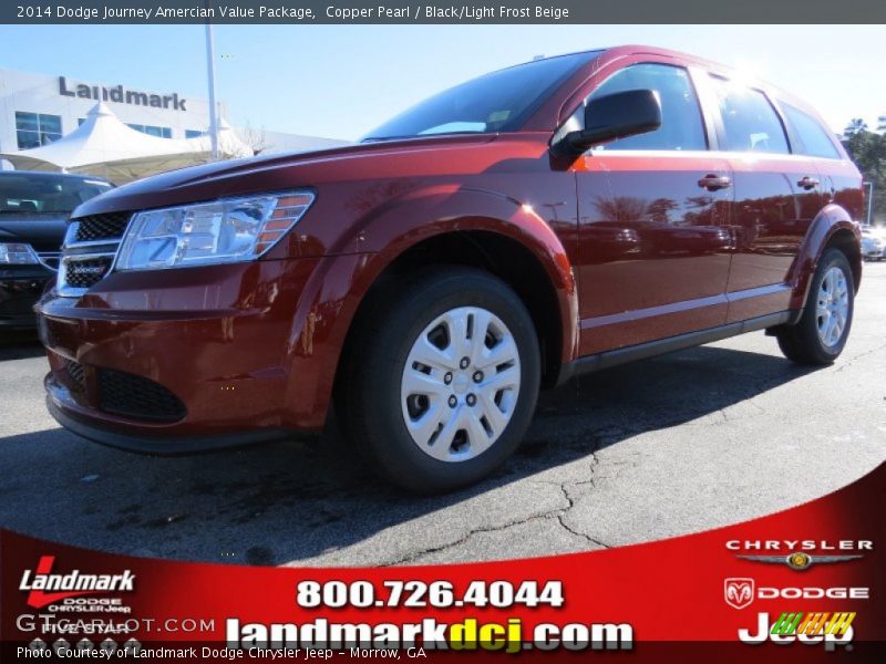 Copper Pearl / Black/Light Frost Beige 2014 Dodge Journey Amercian Value Package