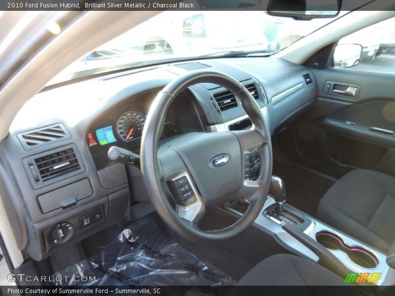Brilliant Silver Metallic / Charcoal Black 2010 Ford Fusion Hybrid