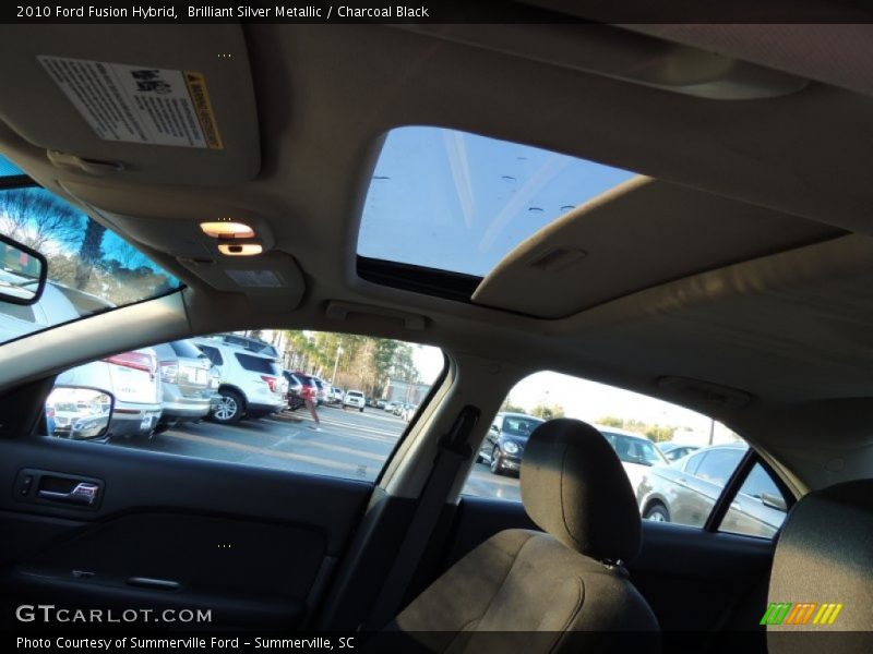 Brilliant Silver Metallic / Charcoal Black 2010 Ford Fusion Hybrid