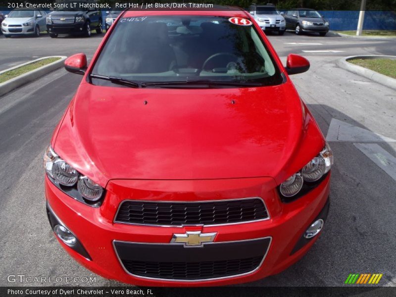 Red Hot / Jet Black/Dark Titanium 2014 Chevrolet Sonic LT Hatchback