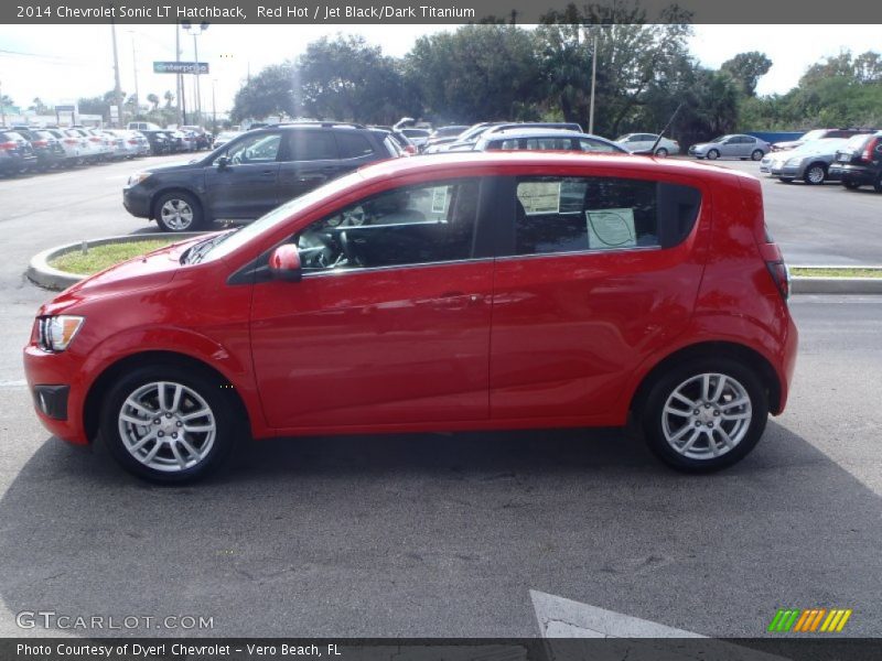 Red Hot / Jet Black/Dark Titanium 2014 Chevrolet Sonic LT Hatchback