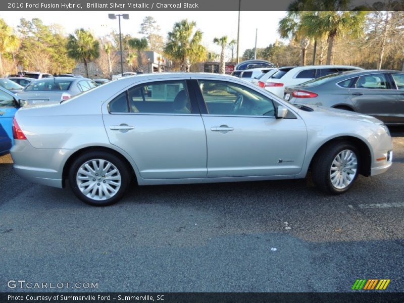 Brilliant Silver Metallic / Charcoal Black 2010 Ford Fusion Hybrid