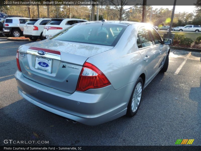 Brilliant Silver Metallic / Charcoal Black 2010 Ford Fusion Hybrid