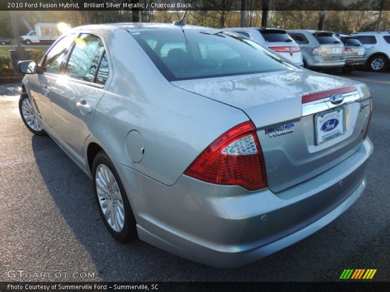 Brilliant Silver Metallic / Charcoal Black 2010 Ford Fusion Hybrid