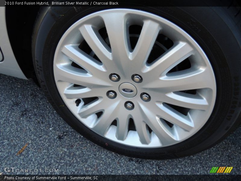 Brilliant Silver Metallic / Charcoal Black 2010 Ford Fusion Hybrid