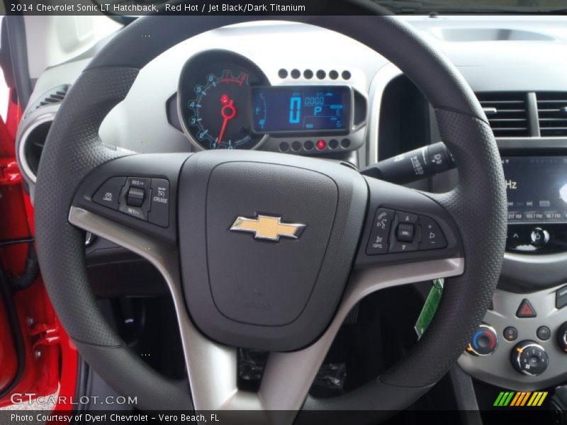 Red Hot / Jet Black/Dark Titanium 2014 Chevrolet Sonic LT Hatchback