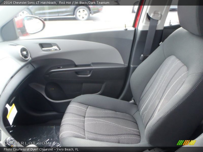 Red Hot / Jet Black/Dark Titanium 2014 Chevrolet Sonic LT Hatchback